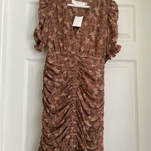 Brand New Never Used Brown Rushed Dress
